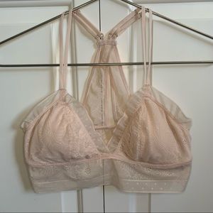 Aerie Like New Blush Bralette Lightly Lined